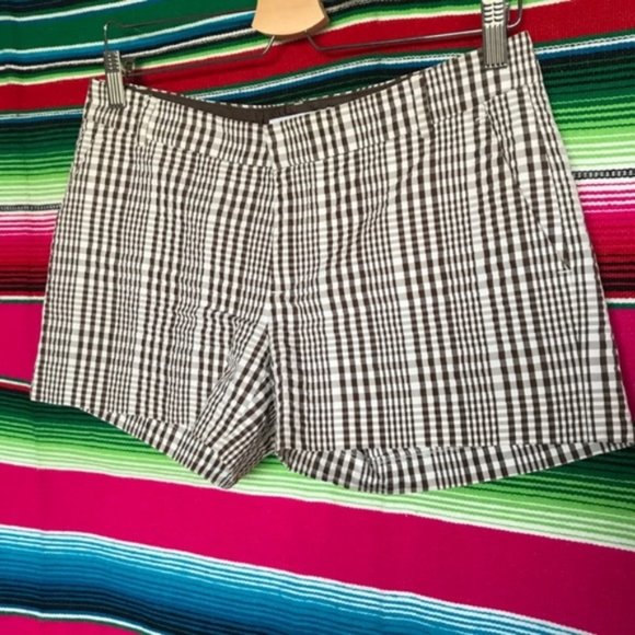 Zara Pants - SALE Zara Seersucker Plaid Gridded Pockets Shorts